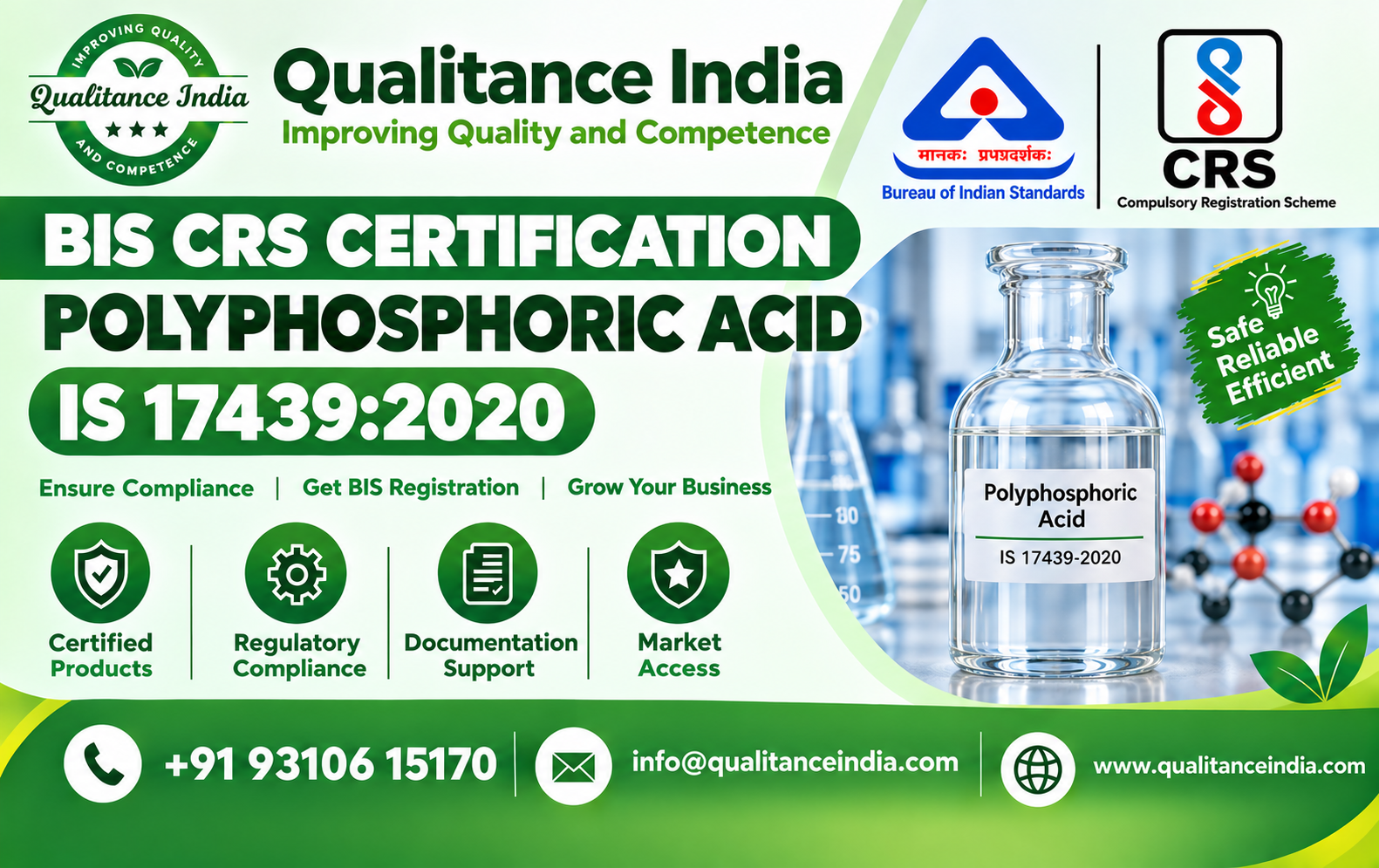 BIS CRS Certification Consultancy for Polyphosphoric Acid | IS 17439:2020