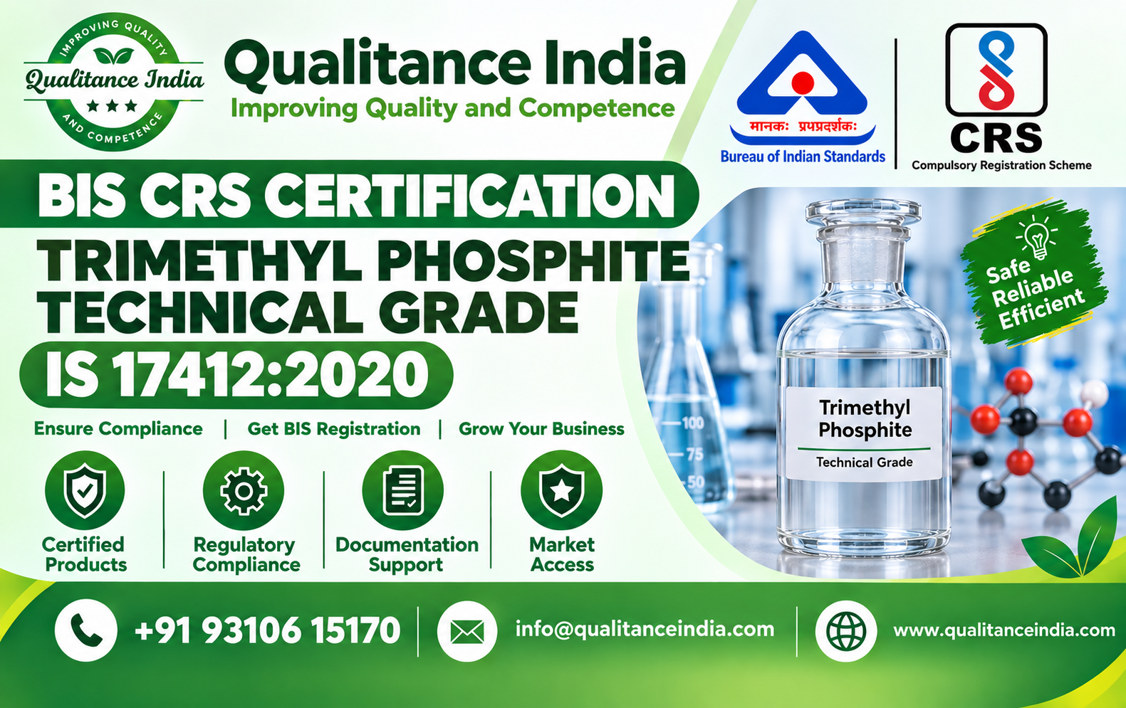 BIS CRS Certification Consultancy for Trimethyl Phosphite Technical Grade | IS 17412:2020