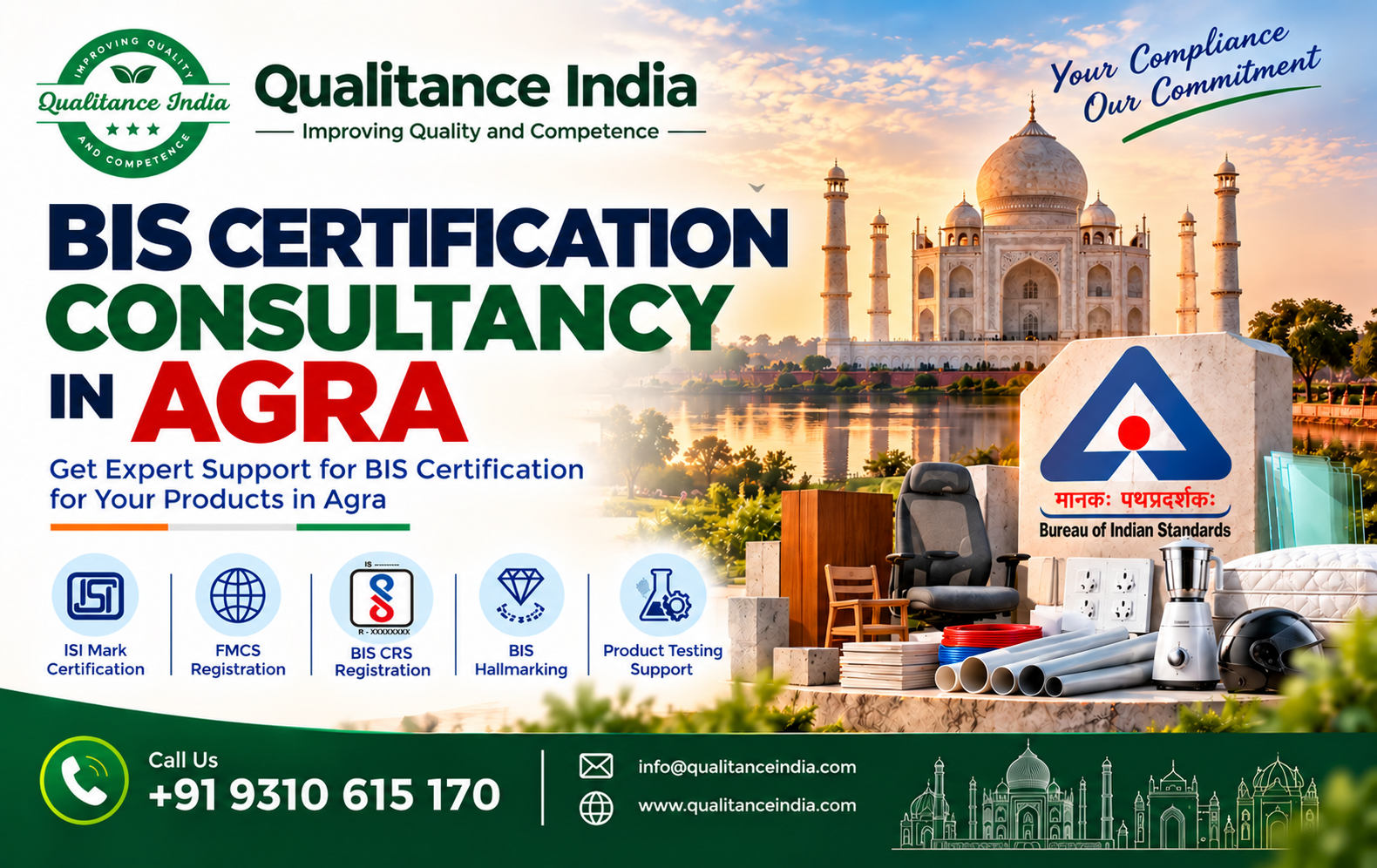 BIS Certification Consultancy in Agra | ISI Mark, CRS, FMCS & Product Compliance
