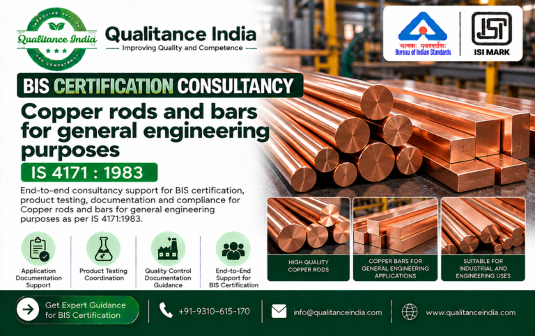 BIS Certification Consultancy for Copper Rods and Bars for General Engineering Purposes | IS 4171:1983
