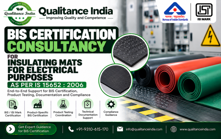 BIS Certification Consultant for Electrical Insulating Mats | IS 15652:2006 | Qualitance India