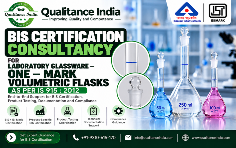 BIS Certification Consultant for One-Mark Volumetric Flasks | IS 915:2012 | Qualitance India