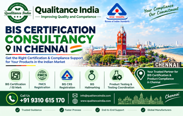 BIS Certification Consultancy in Chennai | ISI Mark, FMCS, BIS CRS & Product Compliance