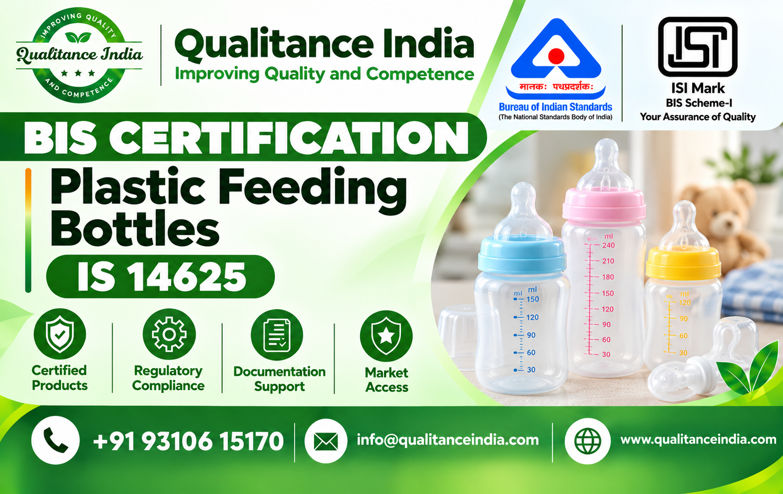 BIS Certification for Plastic Feeding Bottles | IS 14625:2015 | BIS License Consultancy
