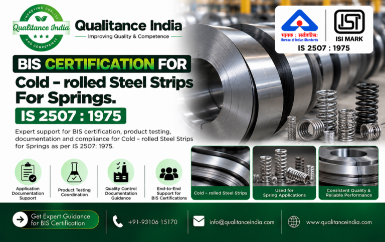 BIS Certification for Cold-Rolled Steel Strips for Springs | IS 2507 – Qualitance India