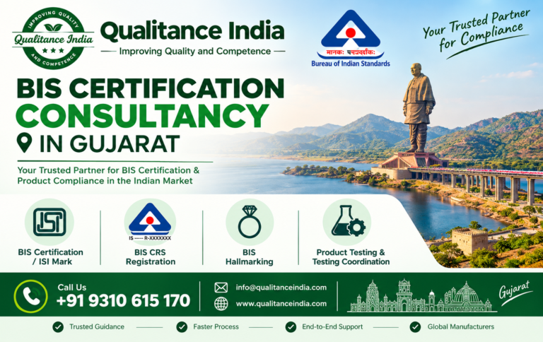 BIS Certification Consultancy in Gujarat | ISI Mark, FMCS, BIS CRS, Hallmarking & Product Compliance | Qualitance India