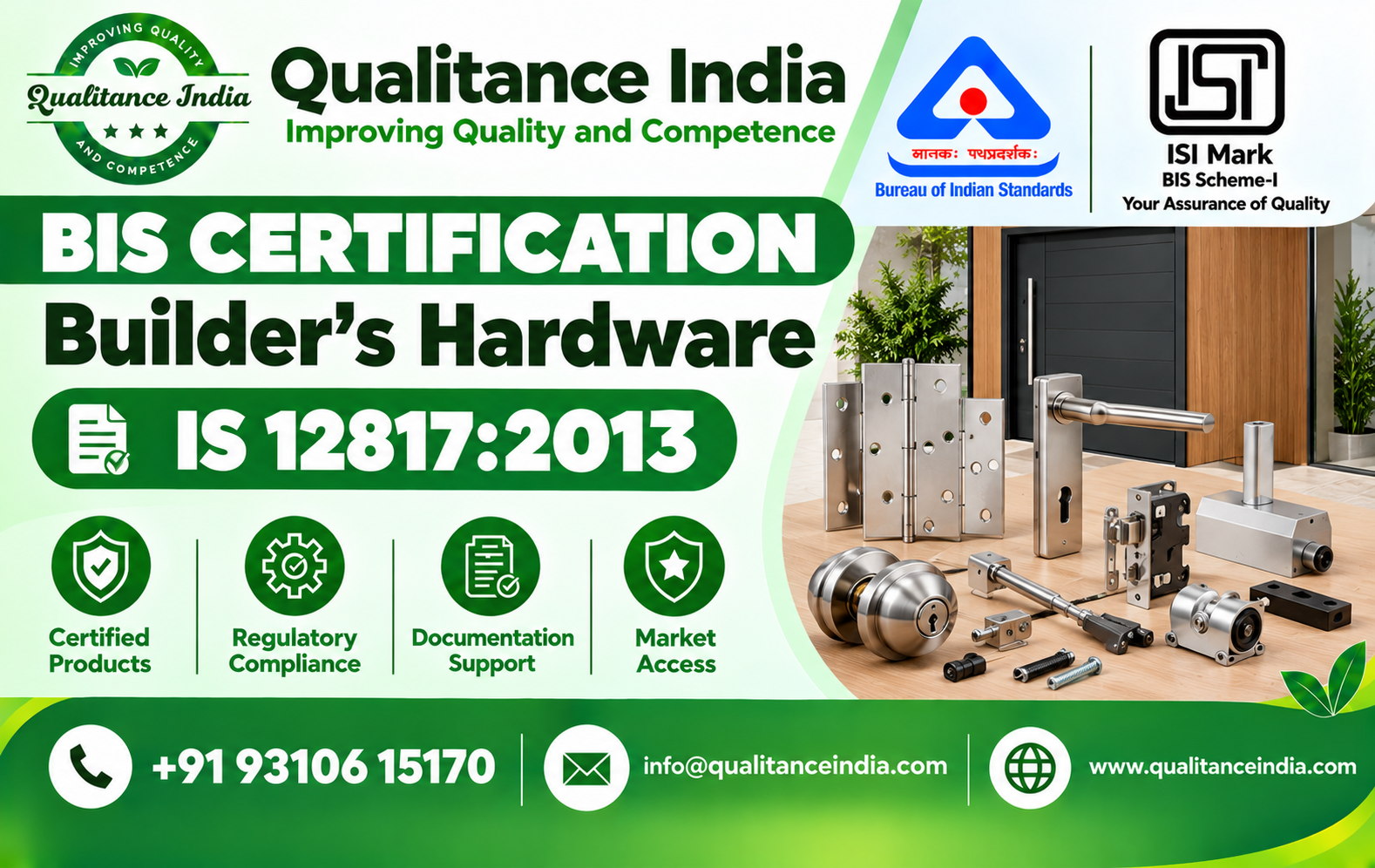 BIS Certification for Builder’s Hardware | IS 12817:2013 | ISI Mark Consultancy