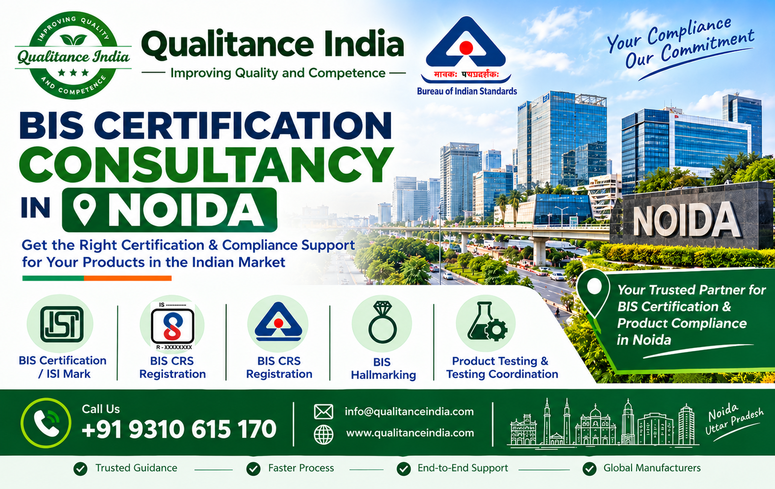 BIS Certification Consultancy in Noida | BIS CRS Registration, ISI Mark, FMCS & Product Compliance