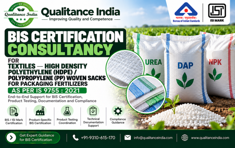 BIS Certification Consultant for HDPE/PP Woven Fertilizer Bags | IS 9755:2021 | Qualitance India