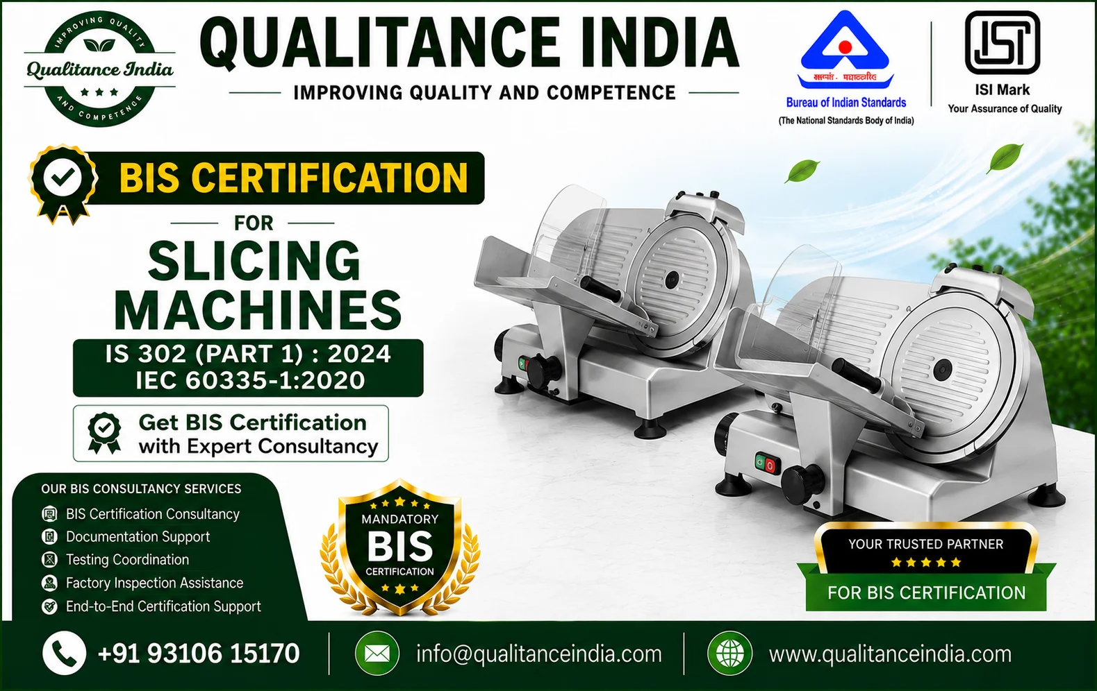 BIS Certification for Slicing Machines | IS 302 (Part 1):2024 | IEC 60335-1:2020