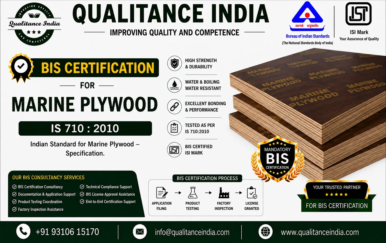 BIS Certification Consultancy for Marine Plywood | IS 710:2010