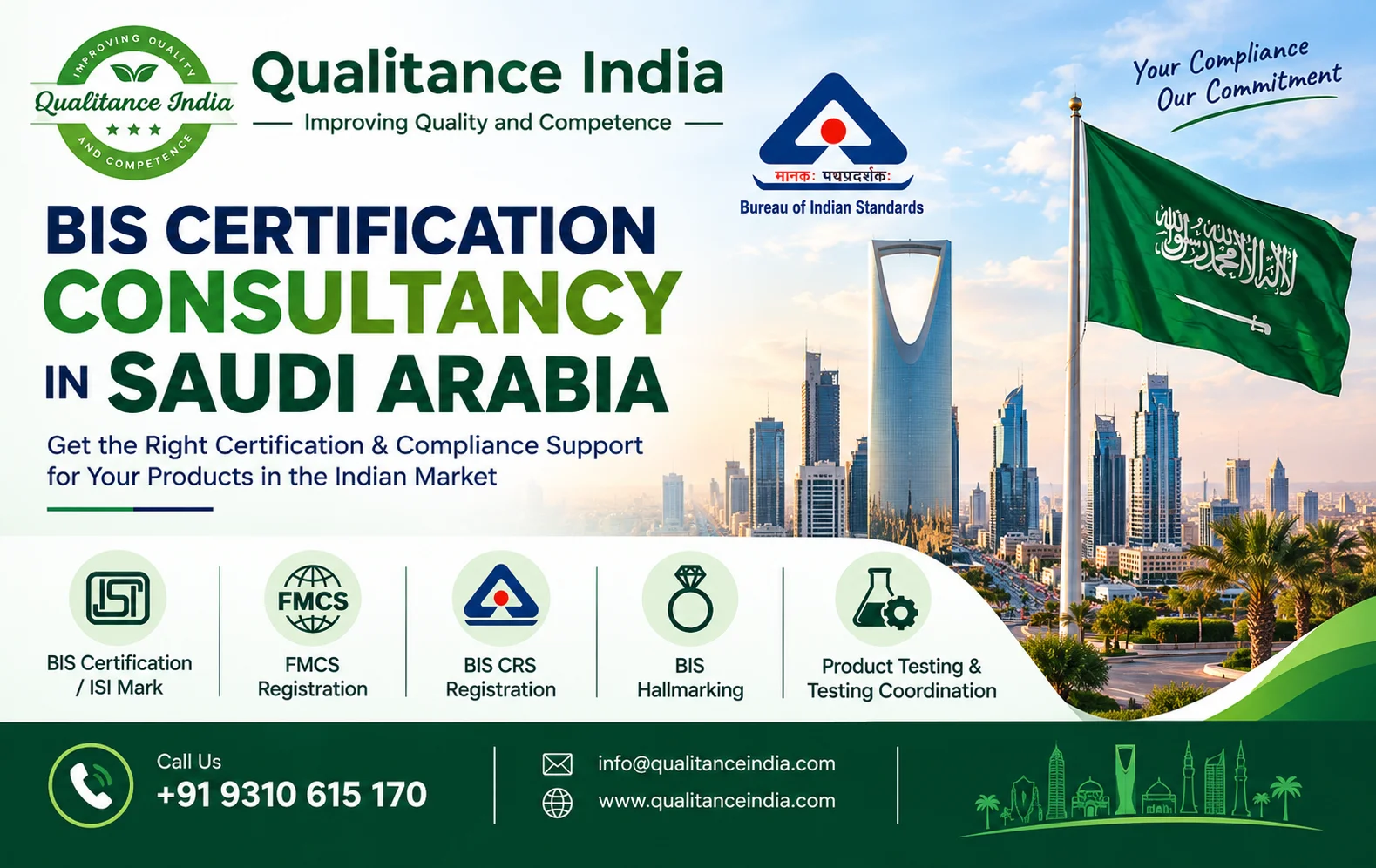 BIS Certification Consultancy in Saudi Arabia | BIS Certification for Saudi Manufacturers Exporting to India
