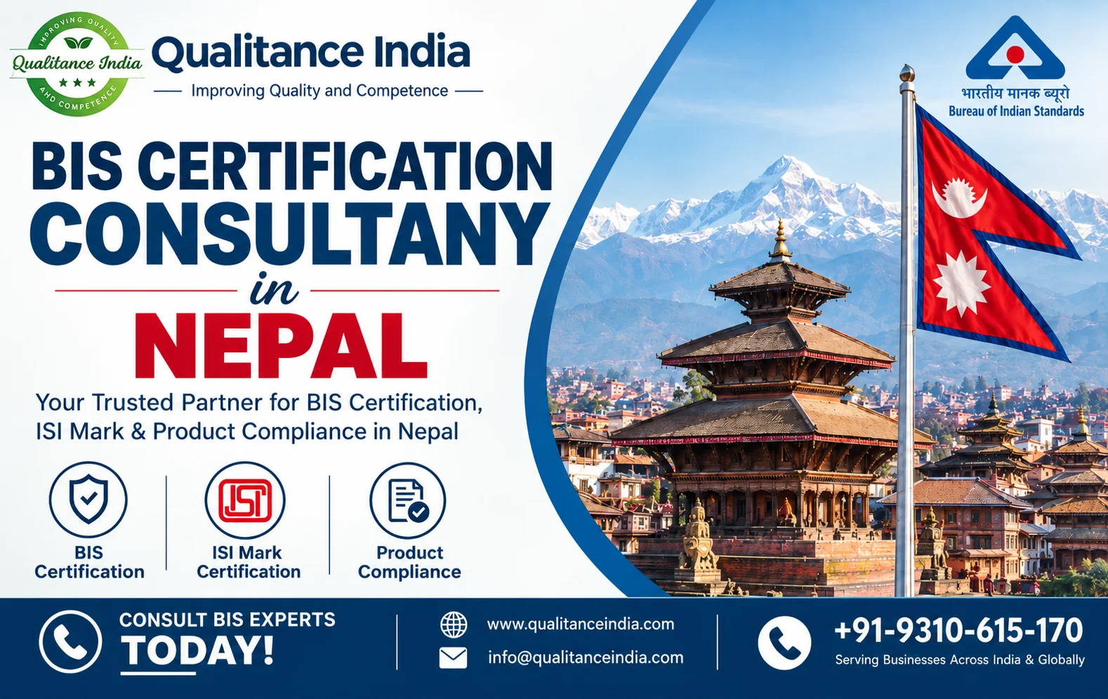 BIS Certification Consultancy in Nepal | BIS Certification for Nepal Manufacturers Exporting Products to India