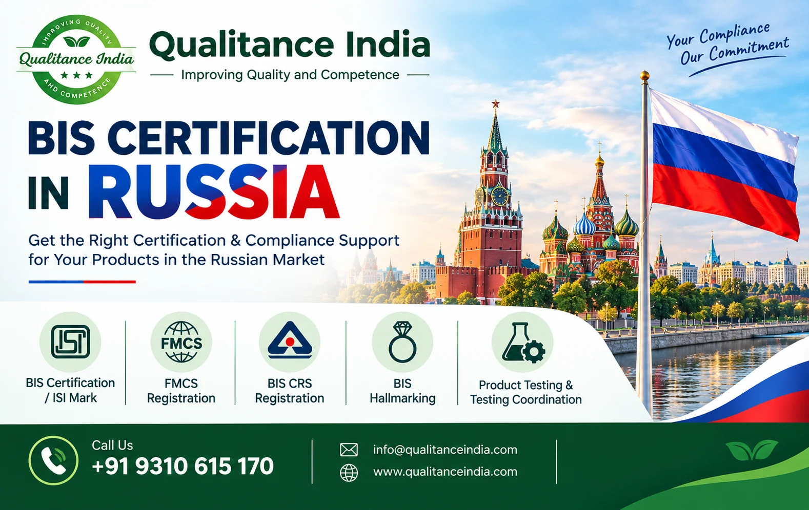 BIS Certification Consultancy in Russia | BIS Certification for Russian Manufacturers Exporting Products to India