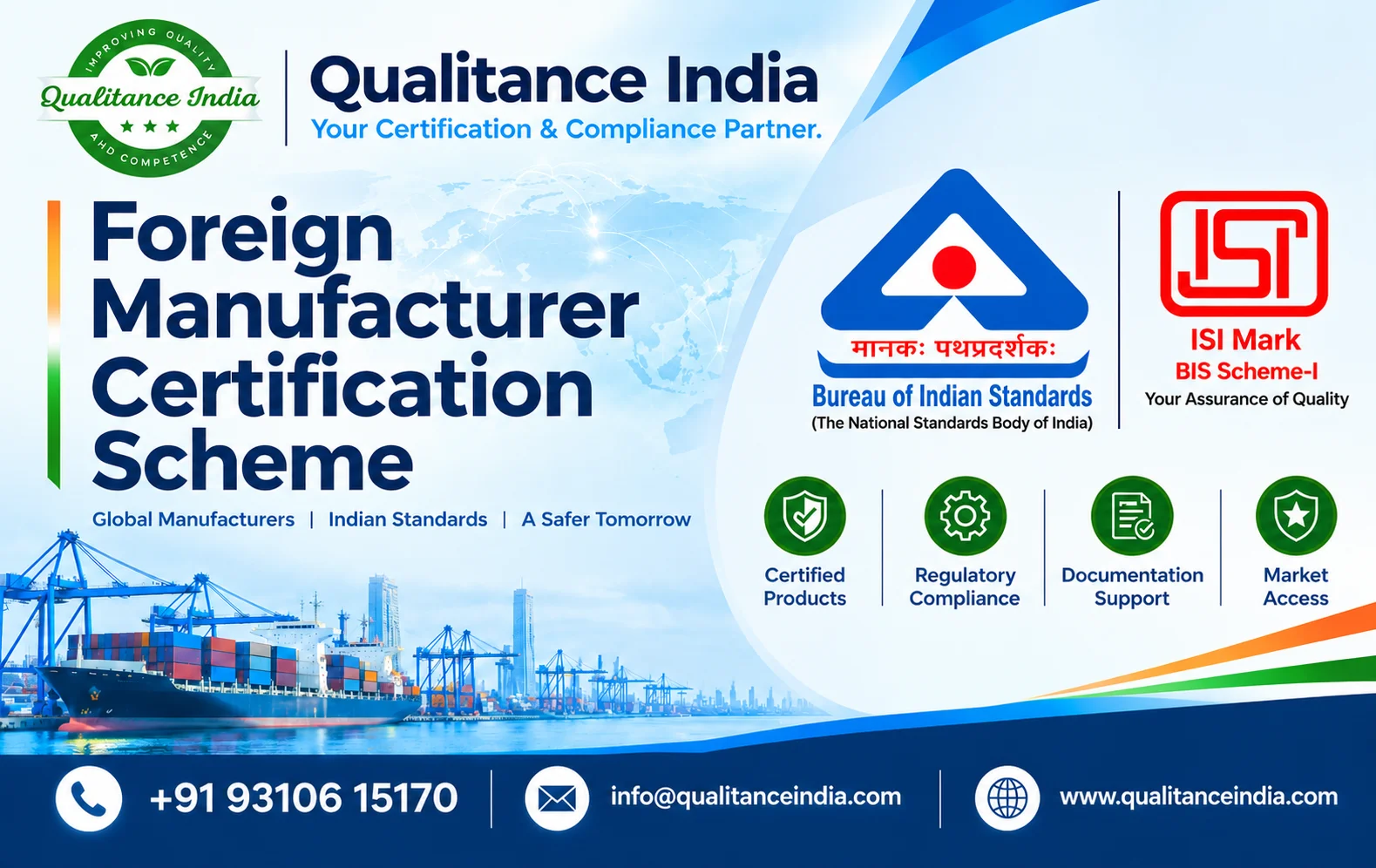 Foreign Manufacturers Certification Scheme (FMCS) | BIS Certification for Foreign Manufacturers